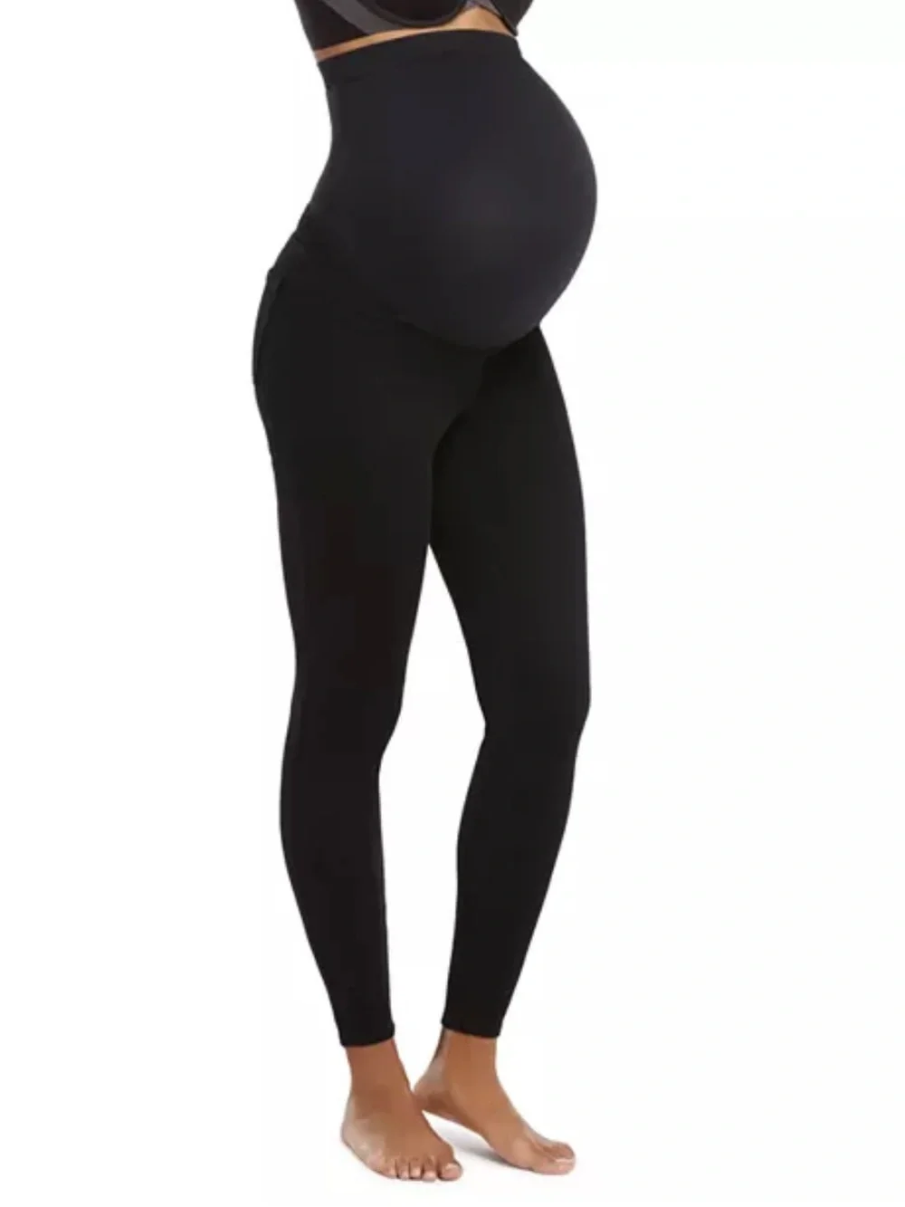 NWT Mama Maternity Jean-ish Ankle Leggings size Large